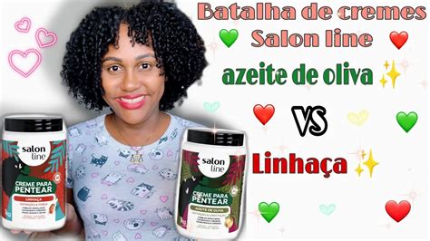 Batalha de cremes Salon line Azeite de oliva VS Linhaça YouTube