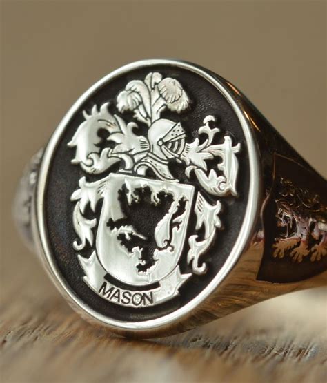 Design Your Own Family Crest Ring - Mason Crest - Any Crest | Family crest rings, Custom signet ...