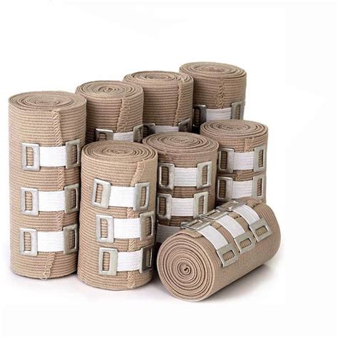 Ce Approved Skin Color High Elastic Bandage With Clips Cotton High Elastic Bandage And High