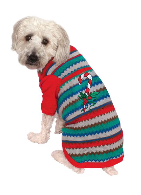 Big Dog Candy Cane Ugly Christmas Sweater - Pet Costume Center