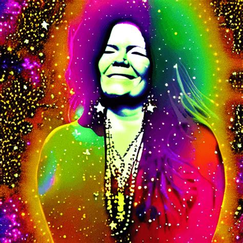 Janis Joplin's Psychedelic Dream · Creative Fabrica