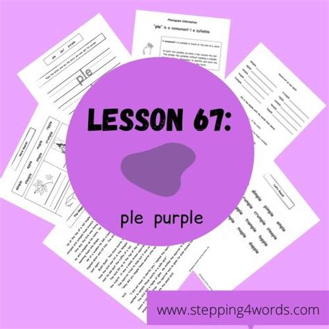 Printable Consonant L E Syllable Worksheet Packages For Orton Gillingham Lessons