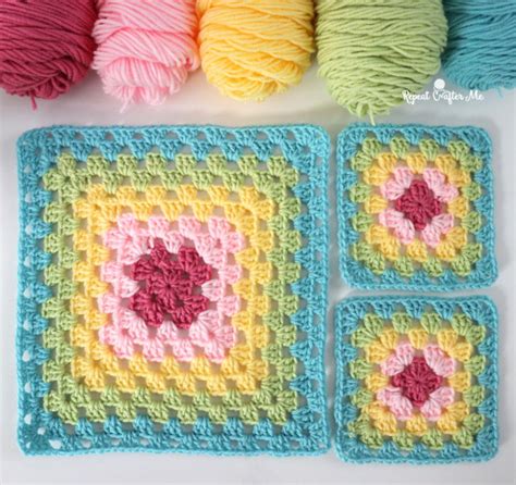 Bright Crochet Granny Squares Repeat Crafter Me