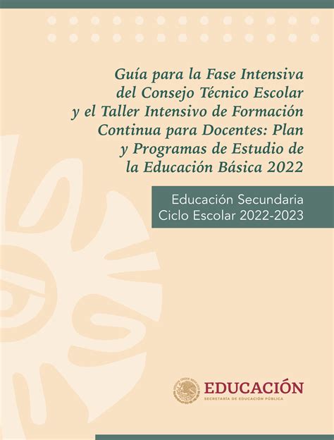 Guía CTE Secundaria Fase Intensiva 2022 2023 Guía para la Fase