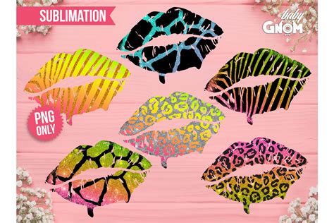 Colorful Animal Print Lips with Glitter, Graphic by babyGnom · Creative ...