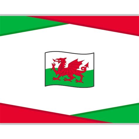 Premium Vector Wales Flag Abstract Background Design Template Wales