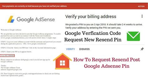 How To Request New Pin Google Adsense Verification Code Resend Post