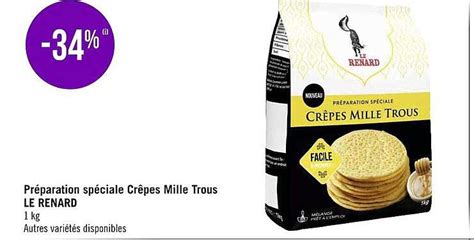 Promo Préparation Spéciale Crêpes Mille Trous Le Renard chez