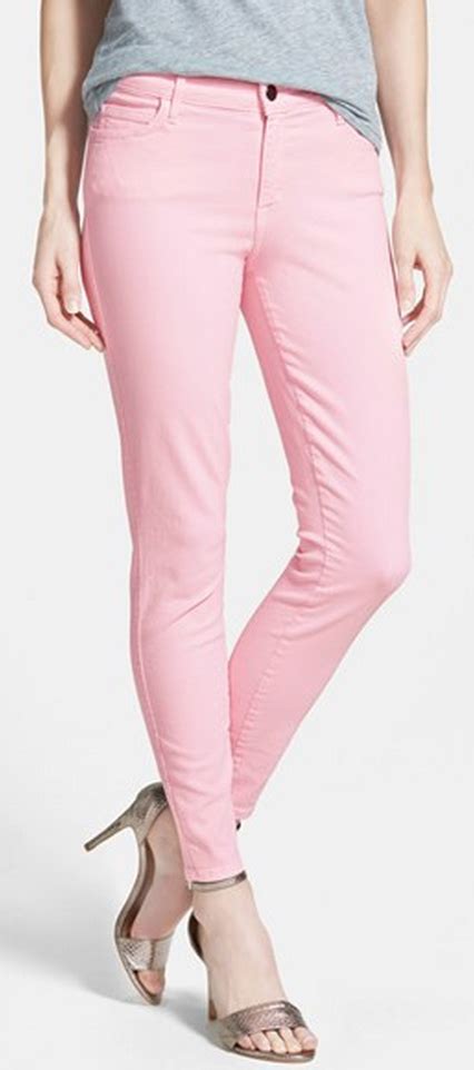 Color Stretch Ankle Skinny Jeans Pastel Pink Outfit Skinny Jeans