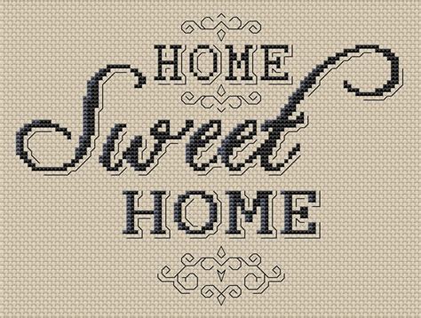 Set Home Sweet Home Cross Stitch Pattern Modern Cross Stitch Etsy