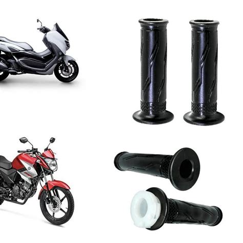 Manopla Rena Yamaha Fazer Nmax Roldana Branca Acelerador