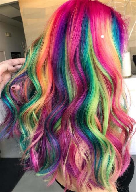 Amazing Shades Of Rainbow Hair Colors For 2018 Stylezco