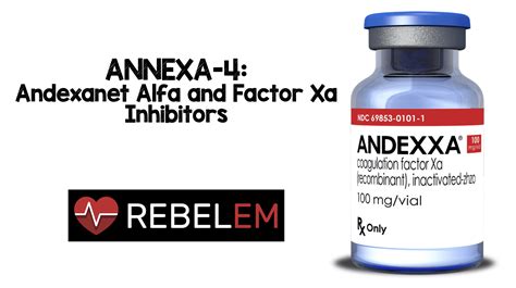 Annexa 4 Andexanet Alfa And Factor Xa Inhibitors Rebel Em