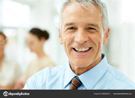 Closeup Cheerful Mature Business Man Closeup Portrait Cheerful Mature