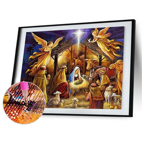 D Diy Full Drill Diamond Painting Religious Embroidery Mosaic Kit