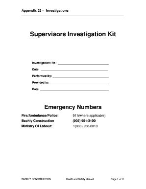 Fillable Online Appendix 22 Investigations Fax Email Print PdfFiller