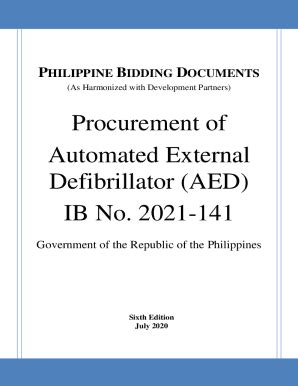 Fillable Online Doh Gov Procurement Of Automated External Defibrillator