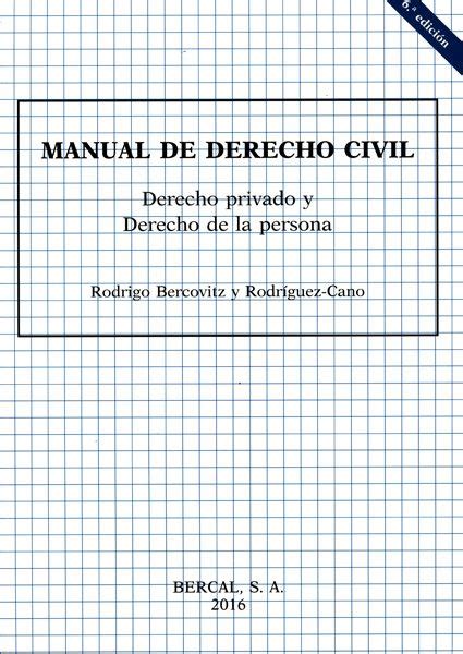 Manual De Derecho Civil Derecho Privado Y Derecho De La Persona