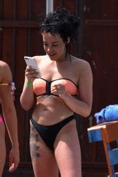 Stephanie Davis And Gabby Allen Bikini Poolside In Marbella 04 22