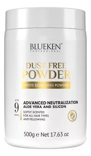 Pó Descolorante Blueken Dust Free Powder Branco 9 Tons 500g