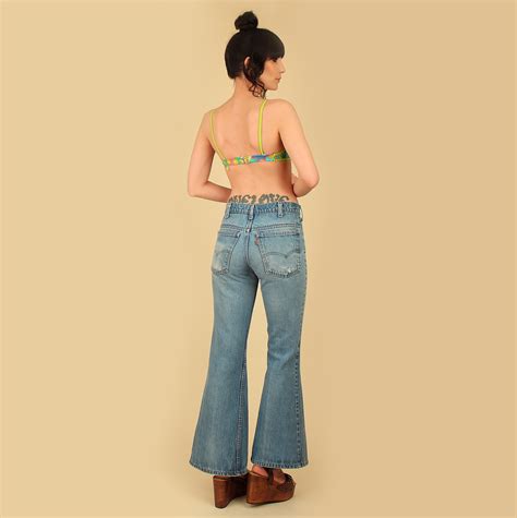 S Levi S Bell Bottoms Vintage Jeans Patchwork Denim Big Bells