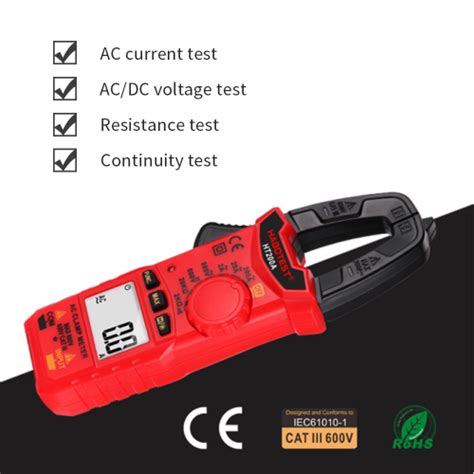 Habotest Ht A Mini Ac Digital Clamp Meter True Rms Auto Ranging