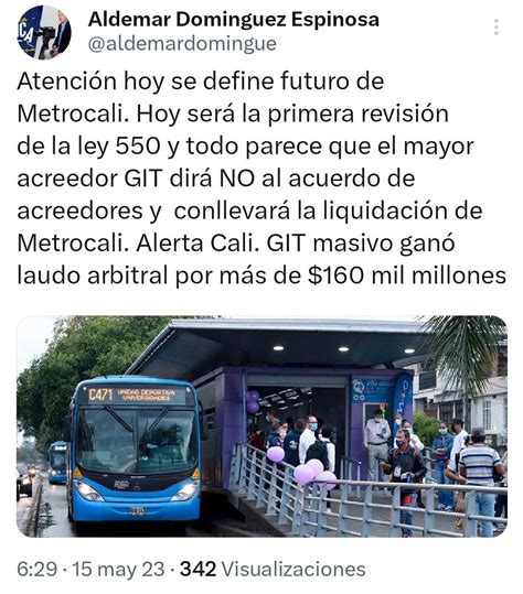 MIO Usuarios On Twitter No Hubo Acuerdo Entre Git Masivo Y Metrocali