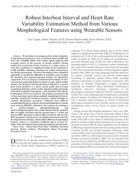 Pdf Robust Interbeat Interval And Heart Rate Variability Graph