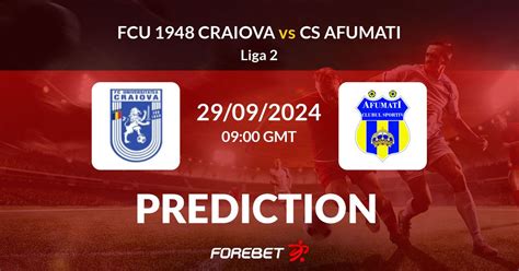 Fcu Craiova Vs Cs Afumati Prediction Stats H H Sep