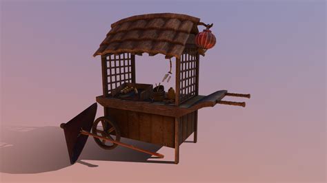 Oriental Food Cart 3d Model By Kacper Papysh Żurawski Papyshz