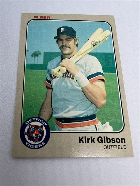 Fleer Baseball Card Kirk Gibson Detroit Tigers Ebay