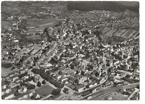 Wil SG Flugaufnahme Bahnhof Zentrum Bahnhof 1958 Kaufen Auf Ricardo