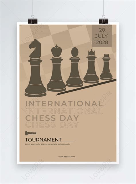 Template International Catur Hari Promosi Poster Modern Untuk Diunduh