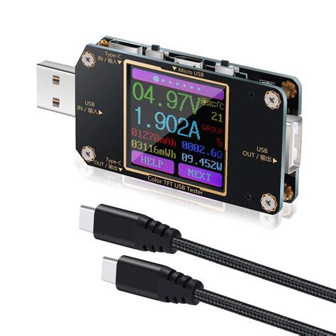 Usb C Power Meter Tester Eversame Usb Voltmeter Ammeter Load Tester