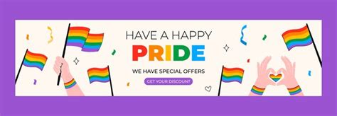 Free Vector Twitch Banner Template For Pride Month Celebration