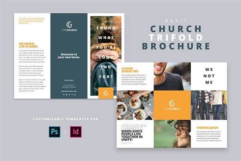 Modern Church Trifold Brochure Trifold Brochure Church Brochures Free Brochure Template