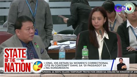 Cassandra Li Ong Ide Detain Sa Womens Correctional Matapos Ma Cite In