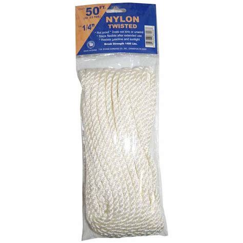 T W Evans Cordage In X Ft Twisted Nylon Rope The Home