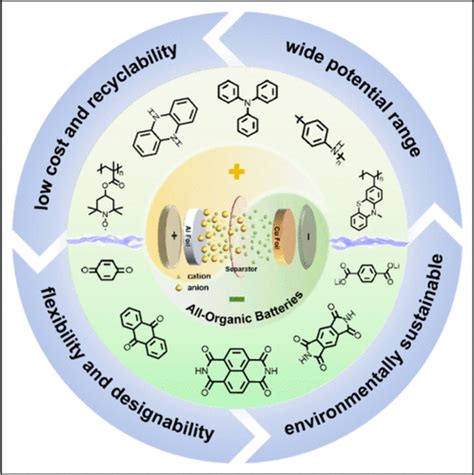 Review On Redox Active Organic Compounds For All Organic Batteries