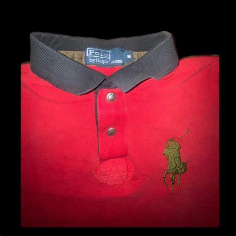 Chief Keef Big Pony Ralph Lauren Red Snap Button Depop