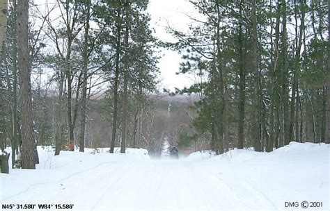 Michigan Snowmobiling Black Moutain Cheboygan Snowmobile Trail Map ...