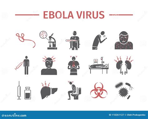 Ebola Virus Disease Infographics Flat Icon Stock Vector Illustration