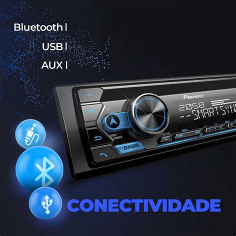 Som Automotivo Pioneer DEH S4280BT MP3 Player 1 Din Som Bluetooth