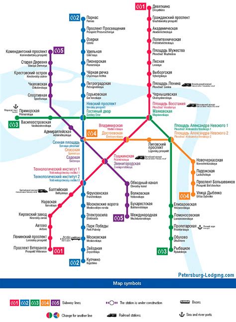 St Petersburg Russia Metro Map – Map Vector