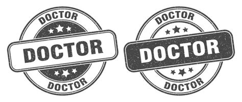 Doctor Stamp Label Round Grunge Sign Royalty Free Vector