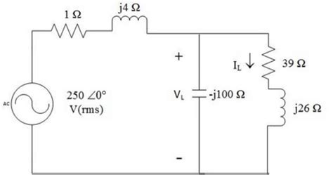 Solved HC Μ 1Ω 250 20⁰ V rms j4Ω V₁ j100 Ω ν 39 Ω j26 Ω Chegg