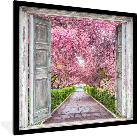 Fotolijst Incl Poster Sakura Doorkijk Boom Kersenbloesem