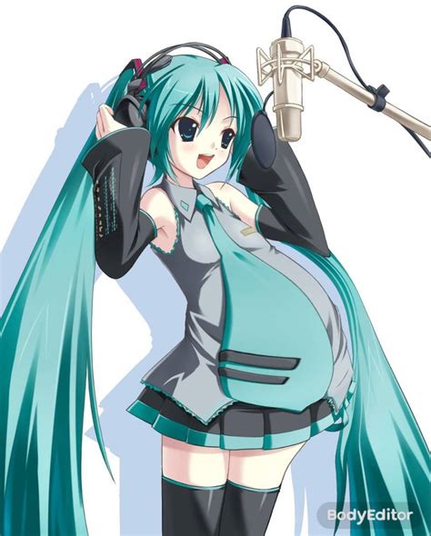 9 Months Pregnant Hatsune Miku By Photoshop2003 On Deviantart