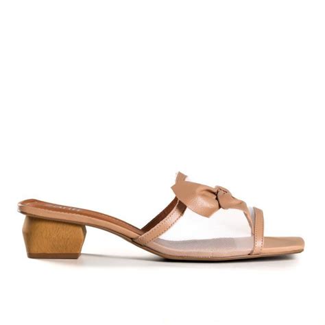 Tamanco Feminino Bico Quadrado Zariff Nude Tamancos femininos Calçados infantis Tamanco