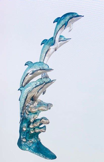 7.5 Foot Tall 5 Dolphin Pool Water Fountain - MASSIMO FRANK LIGHTING